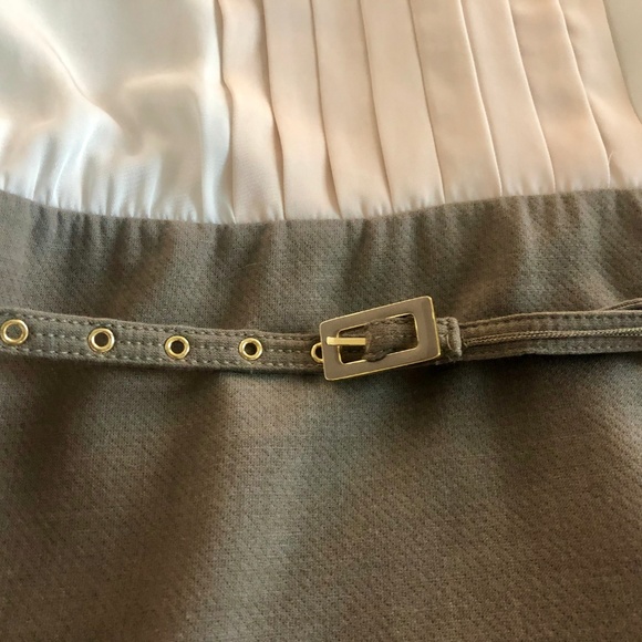 Ann Taylor Tan and White Dress - Picture 4 of 5